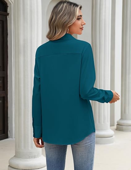 Women's Silky 4-Way Stretch Fitted Button Up Shirt